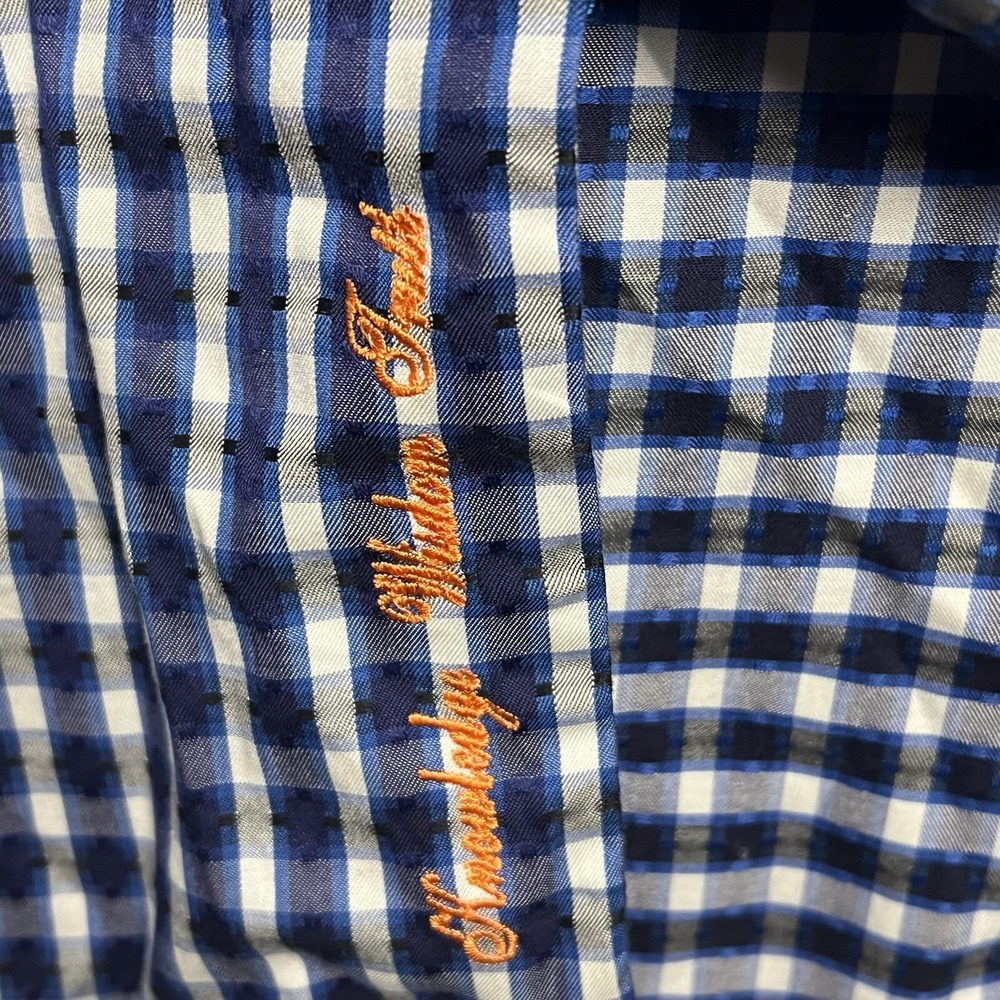 Robert Graham Tailored Fit Men Medium Cotton Long Sleeve Button Up Shirt - Picture 8 of 10